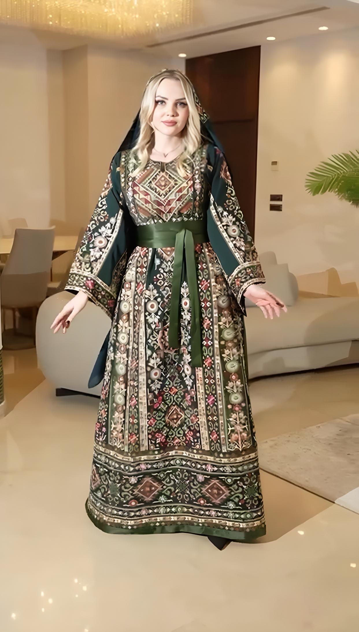 Bridal gown with a flared skirt